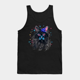 Patriotic Persian Cat Tank Top